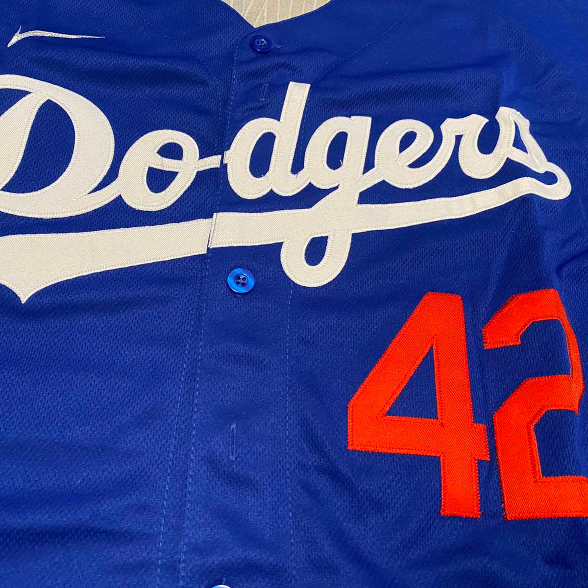 Jackie Robinson #42 Los Angeles Dodgers Blue/Black/Gray/White Men's Jersey