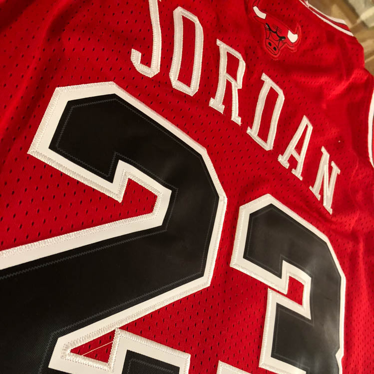 Michael Jordan #23 Chicago Bulls Red/Black/Pinstripe/White/Gold Men's or Youth Jersey