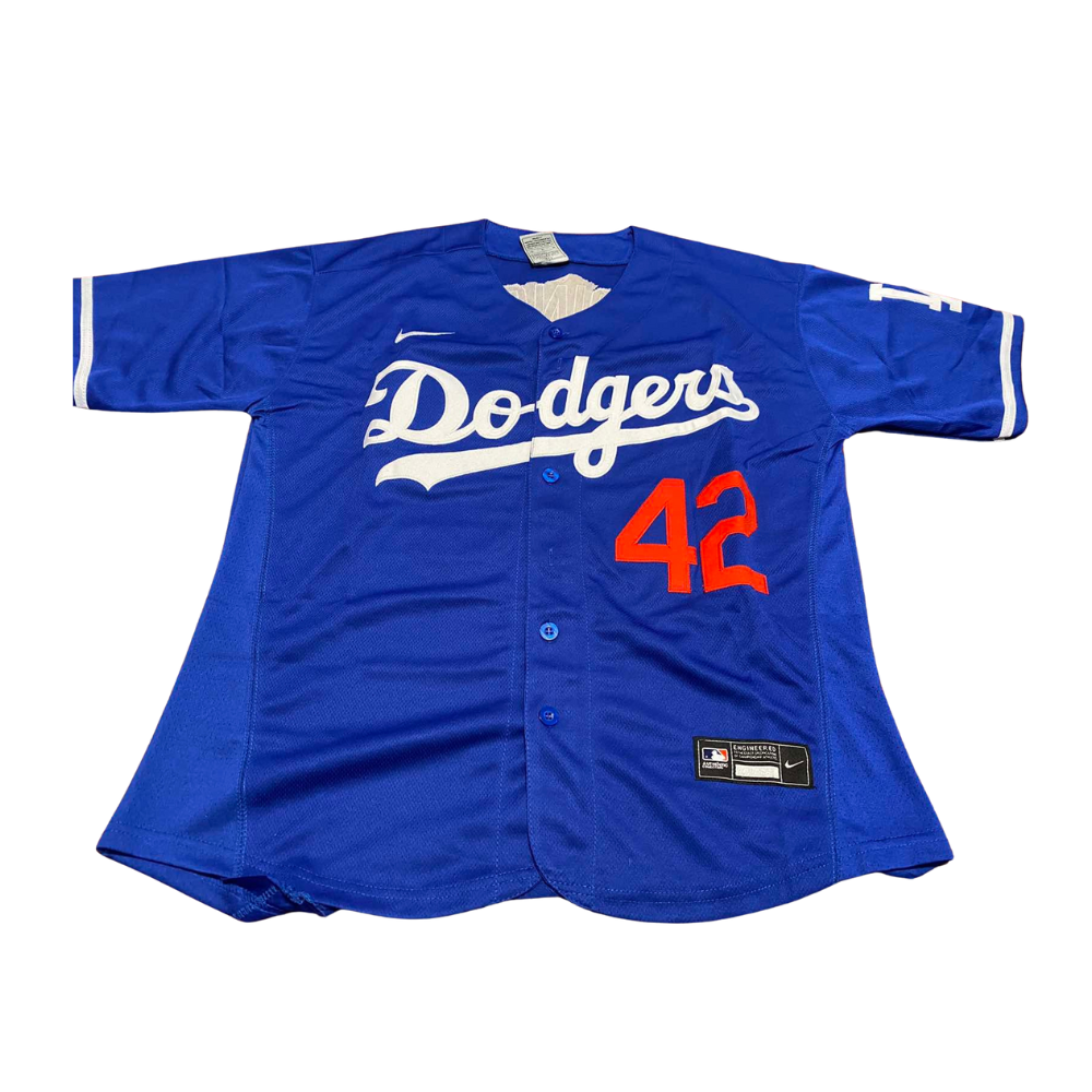 Jackie Robinson #42 Los Angeles Dodgers Blue/Black/Gray/White Men's Jersey