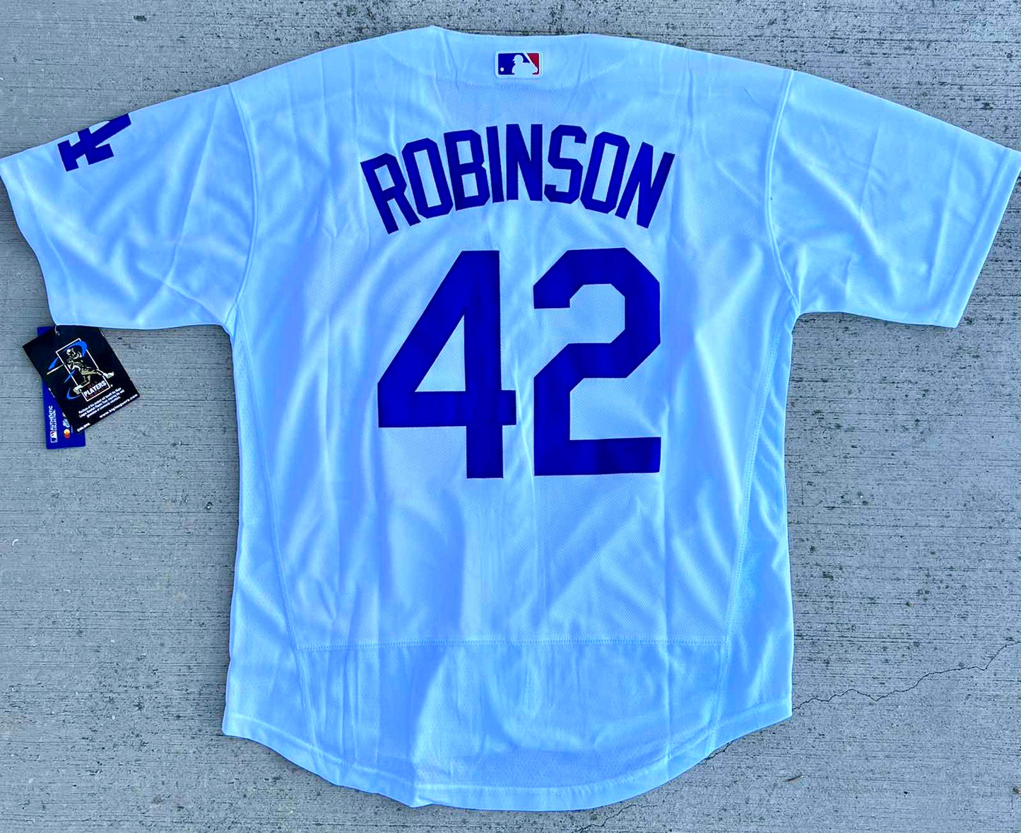 Jackie Robinson #42 Los Angeles Dodgers Blue/Black/Gray/White Men's Jersey