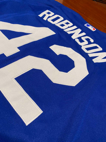 Jackie Robinson #42 Los Angeles Dodgers Blue/Black/Gray/White Men's Jersey