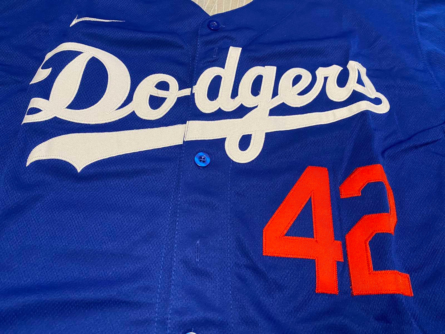 Jackie Robinson #42 Los Angeles Dodgers Blue/Black/Gray/White Men's Jersey