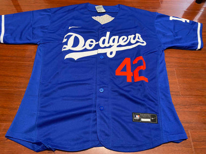 Jackie Robinson #42 Los Angeles Dodgers Blue/Black/Gray/White Men's Jersey