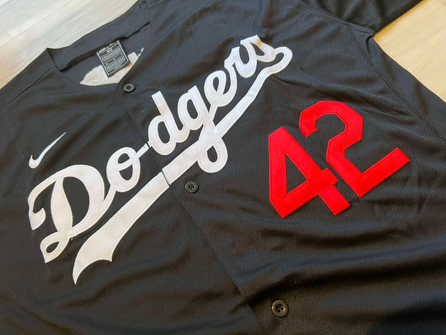 Jackie Robinson #42 Los Angeles Dodgers Blue/Black/Gray/White Men's Jersey