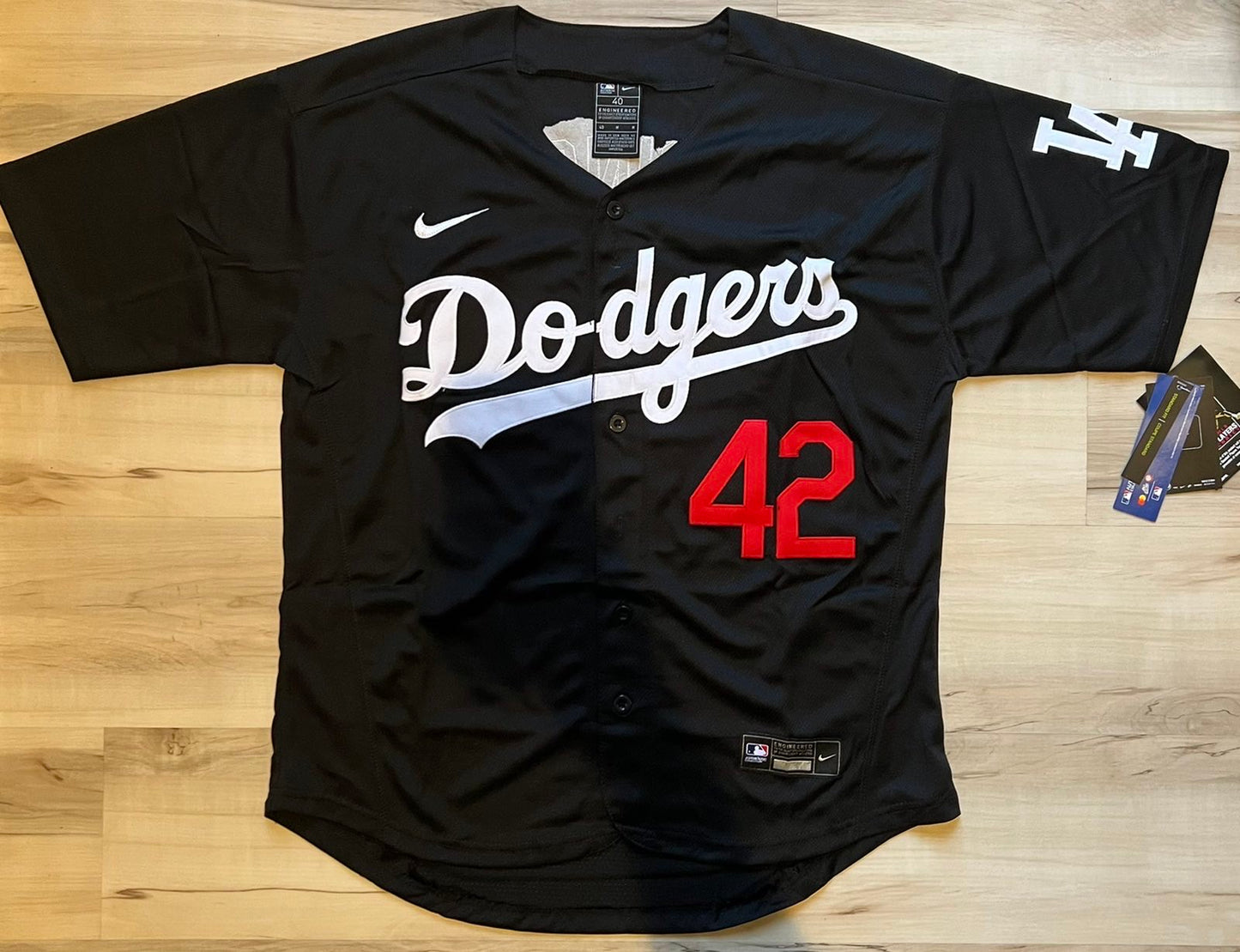 Jackie Robinson #42 Los Angeles Dodgers Blue/Black/Gray/White Men's Jersey