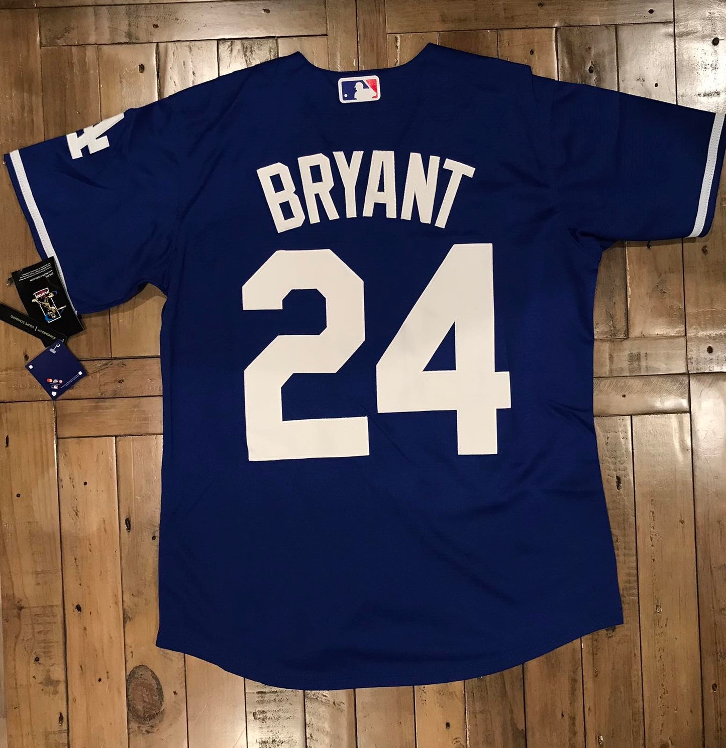 Kobe Bryant #24 Front / #8 Back Los Angeles Dodgers Blue/Gray/Black/White Men's Jersey