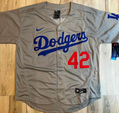 Jackie Robinson #42 Los Angeles Dodgers Blue/Black/Gray/White Men's Jersey