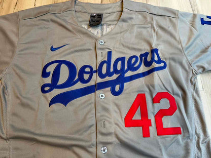 Jackie Robinson #42 Los Angeles Dodgers Blue/Black/Gray/White Men's Jersey