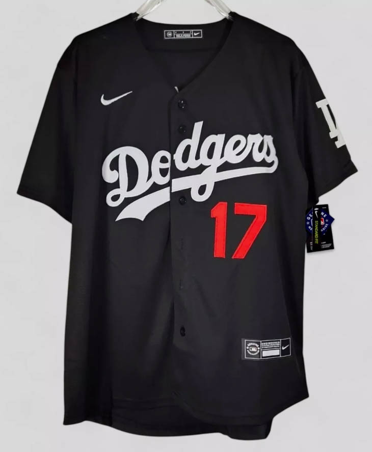 Shohei Ohtani #17 Los Angeles Dodgers Blue/Black Men's Jersey