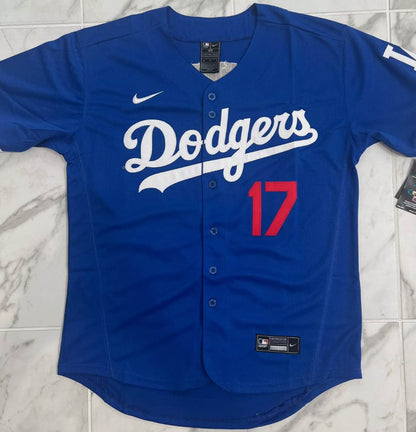 Shohei Ohtani #17 Los Angeles Dodgers Blue/Black Men's Jersey