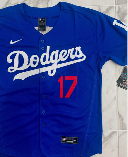 Shohei Ohtani #17 Los Angeles Dodgers Blue/Black Men's Jersey