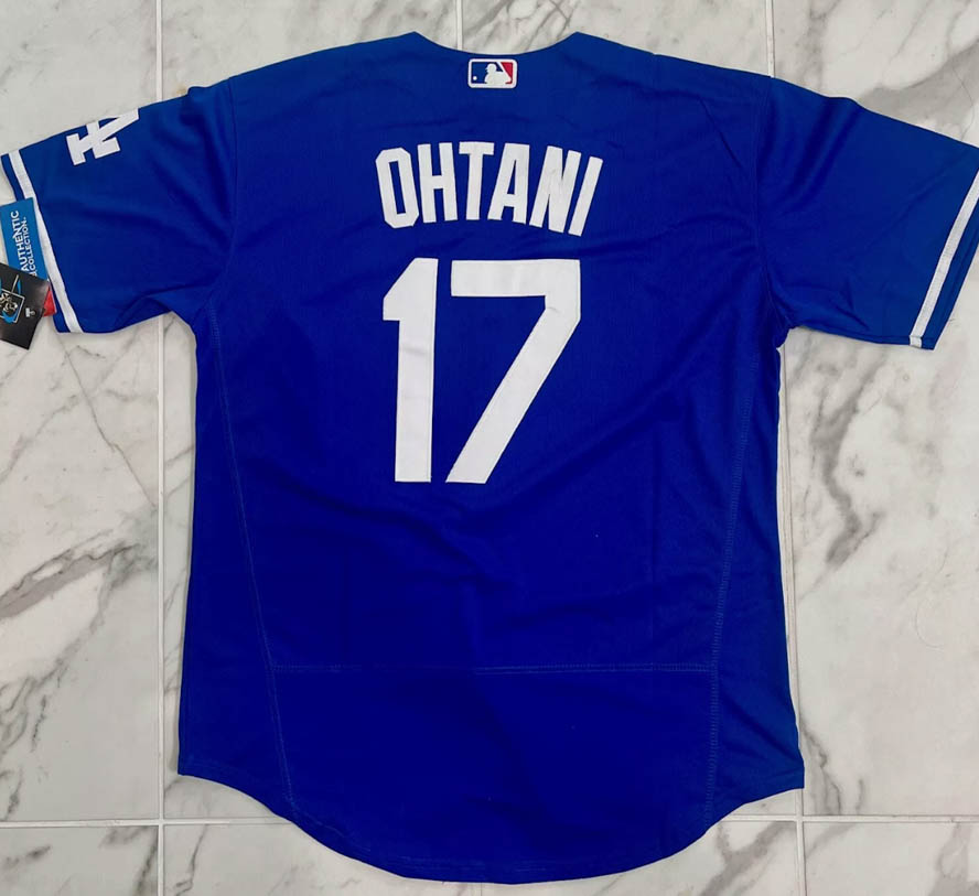 Shohei Ohtani #17 Los Angeles Dodgers Blue/Black Men's Jersey