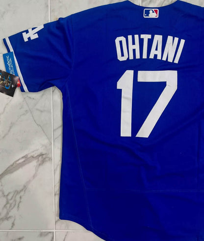 Shohei Ohtani #17 Los Angeles Dodgers Blue/Black Men's Jersey