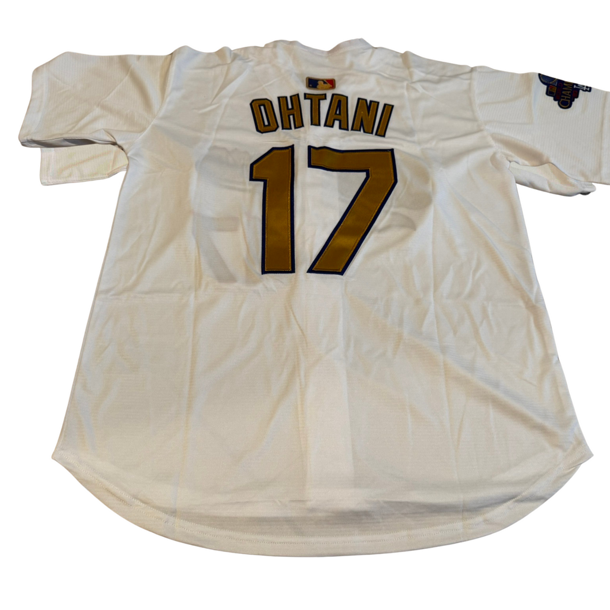 #17 Shohei Ohtani Los Angeles Dodgers White and Gold Jersey