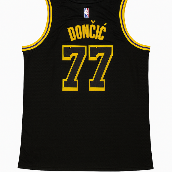 #77 Luka Doncic Los Angeles Lakers Black Mamba Edition Jersey